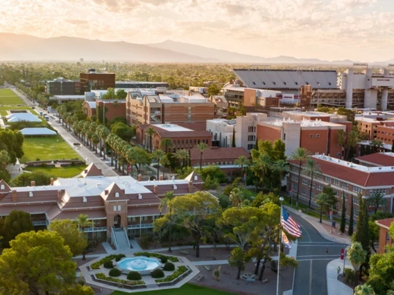 Wide shot of campus